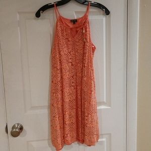 Salmon Floral Dress